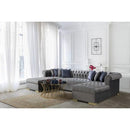 Nova Wholesale Furniture Lauren Fabric 3 pc Sectional LAUREN-GRAY IMAGE 5