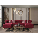 Nova Wholesale Furniture Lauren Fabric 3 pc Sectional LAUREN MAROON IMAGE 3