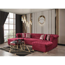 Nova Wholesale Furniture Lauren Fabric 3 pc Sectional LAUREN MAROON IMAGE 4