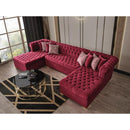 Nova Wholesale Furniture Lauren Fabric 3 pc Sectional LAUREN MAROON IMAGE 5