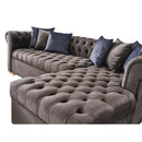 Nova Wholesale Furniture Audrey Fabric 2 pc Sectional AUDREY-GRAY IMAGE 1