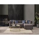 Nova Wholesale Furniture Audrey Fabric 2 pc Sectional AUDREY-GRAY IMAGE 2
