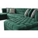 Nova Wholesale Furniture Lauren Fabric 3 pc Sectional LAUREN GREEN IMAGE 1