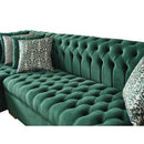 Nova Wholesale Furniture Lauren Fabric 3 pc Sectional LAUREN GREEN IMAGE 2