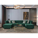 Nova Wholesale Furniture Lauren Fabric 3 pc Sectional LAUREN GREEN IMAGE 3