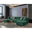 Nova Wholesale Furniture Lauren Fabric 3 pc Sectional LAUREN GREEN IMAGE 4