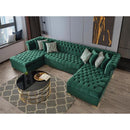 Nova Wholesale Furniture Lauren Fabric 3 pc Sectional LAUREN GREEN IMAGE 5