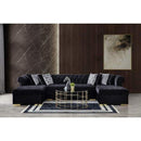 Nova Wholesale Furniture Lauren Fabric 3 pc Sectional LAUREN-BLACK IMAGE 1