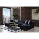 Nova Wholesale Furniture Lauren Fabric 3 pc Sectional LAUREN-BLACK IMAGE 2