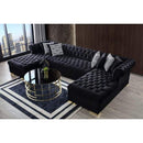 Nova Wholesale Furniture Lauren Fabric 3 pc Sectional LAUREN-BLACK IMAGE 3