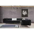 Nova Wholesale Furniture Lucca Fabric 3 pc Sectional LUCCA-BLACK IMAGE 1
