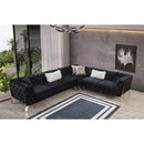 Nova Wholesale Furniture Lucca Fabric 3 pc Sectional LUCCA-BLACK IMAGE 3