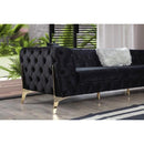 Nova Wholesale Furniture Lucca Fabric 3 pc Sectional LUCCA-BLACK IMAGE 4