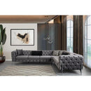 Nova Wholesale Furniture Lucca Fabric 3 pc Sectional LUCCA-GRAY IMAGE 5
