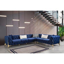 Nova Wholesale Furniture Lucca Fabric 3 pc Sectional LUCCA-BLUE IMAGE 2