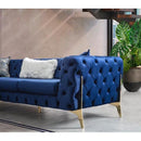 Nova Wholesale Furniture Lucca Fabric 3 pc Sectional LUCCA-BLUE IMAGE 5
