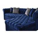 Nova Wholesale Furniture Audrey Fabric 2 pc Sectional AUDREY-BLUE IMAGE 1