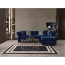 Nova Wholesale Furniture Audrey Fabric 2 pc Sectional AUDREY-BLUE IMAGE 2