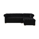 Nova Wholesale Furniture Audrey Fabric 2 pc Sectional AUDREY-BLACK IMAGE 1