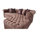 Nova Wholesale Furniture Audrey Fabric 2 pc Sectional AUDREY-PINK IMAGE 1