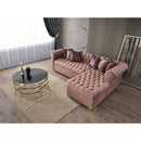 Nova Wholesale Furniture Audrey Fabric 2 pc Sectional AUDREY-PINK IMAGE 4