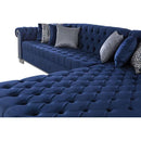Nova Wholesale Furniture Lara Fabric 2 pc Sectional LARA BLUE IMAGE 1
