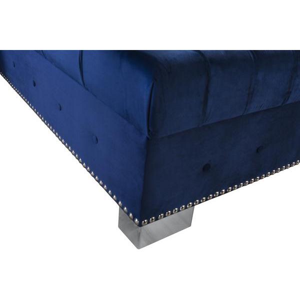 Nova Wholesale Furniture Lara Fabric 2 pc Sectional LARA BLUE IMAGE 4