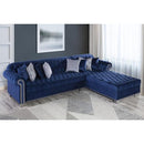 Nova Wholesale Furniture Lara Fabric 2 pc Sectional LARA BLUE IMAGE 6