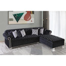 Nova Wholesale Furniture Lara Fabric 2 pc Sectional LARA BLACK IMAGE 2