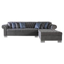 Nova Wholesale Furniture Lara Fabric 2 pc Sectional LARA GRAY IMAGE 1