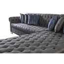 Nova Wholesale Furniture Lara Fabric 2 pc Sectional LARA GRAY IMAGE 5