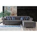 Nova Wholesale Furniture Lara Fabric 2 pc Sectional LARA GRAY IMAGE 7
