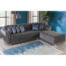 Nova Wholesale Furniture Lara Fabric 2 pc Sectional LARA GRAY IMAGE 9
