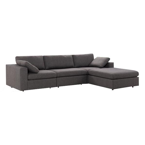 Nova Wholesale Furniture Arny Fabric 3 pc Sectional ARNY-SMOKE IMAGE 1