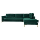 Nova Wholesale Furniture Naomi Fabric 2 pc Sectional NAOMI-GREEN-RAF IMAGE 1
