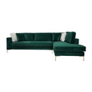 Nova Wholesale Furniture Naomi Fabric 2 pc Sectional NAOMI-GREEN-RAF IMAGE 2