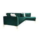 Nova Wholesale Furniture Naomi Fabric 2 pc Sectional NAOMI-GREEN-RAF IMAGE 3