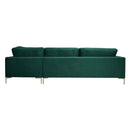 Nova Wholesale Furniture Naomi Fabric 2 pc Sectional NAOMI-GREEN-RAF IMAGE 4
