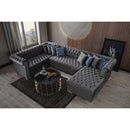 Nova Wholesale Furniture Luxen Fabric 3 pc Sectional LUXEN-GRAY IMAGE 3