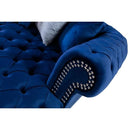 Nova Wholesale Furniture Larry Fabric 3 pc Sectional LAUREN SILVER NAVY IMAGE 5