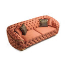 Nova Wholesale Furniture Lupino Stationary Fabric Sofa Lupino Sofa - Orange IMAGE 1