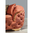 Nova Wholesale Furniture Lupino Stationary Fabric Sofa Lupino Sofa - Orange IMAGE 3