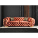 Nova Wholesale Furniture Lupino Stationary Fabric Sofa Lupino Sofa - Orange IMAGE 7
