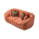 Nova Wholesale Furniture Lupino Stationary Fabric Loveseat Lupino Loveseat - Orange IMAGE 1