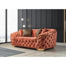 Nova Wholesale Furniture Lupino Stationary Fabric Loveseat Lupino Loveseat - Orange IMAGE 7