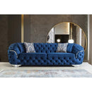 Nova Wholesale Furniture Lupino Stationary Fabric Sofa Lupino Sofa - Blue IMAGE 3