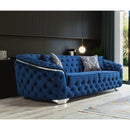 Nova Wholesale Furniture Lupino Stationary Fabric Sofa Lupino Sofa - Blue IMAGE 4