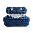 Nova Wholesale Furniture Lupino Stationary Fabric Loveseat Lupino Loveseat - Blue IMAGE 2