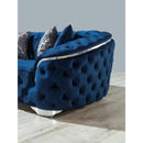 Nova Wholesale Furniture Lupino Stationary Fabric Loveseat Lupino Loveseat - Blue IMAGE 5