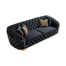 Nova Wholesale Furniture Lupino Stationary Fabric Sofa Lupino Sofa - Black IMAGE 1